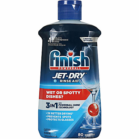 Jet Dry Dishwasher Liquid Rinse Additive With Shine Boost Original Scent  8.45 Oz Bottle Case Of 8 - Office Depot